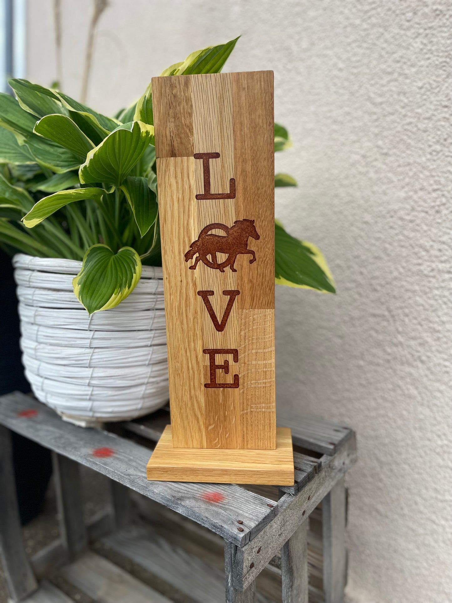 Epoxid-Stele "Love", kupfer