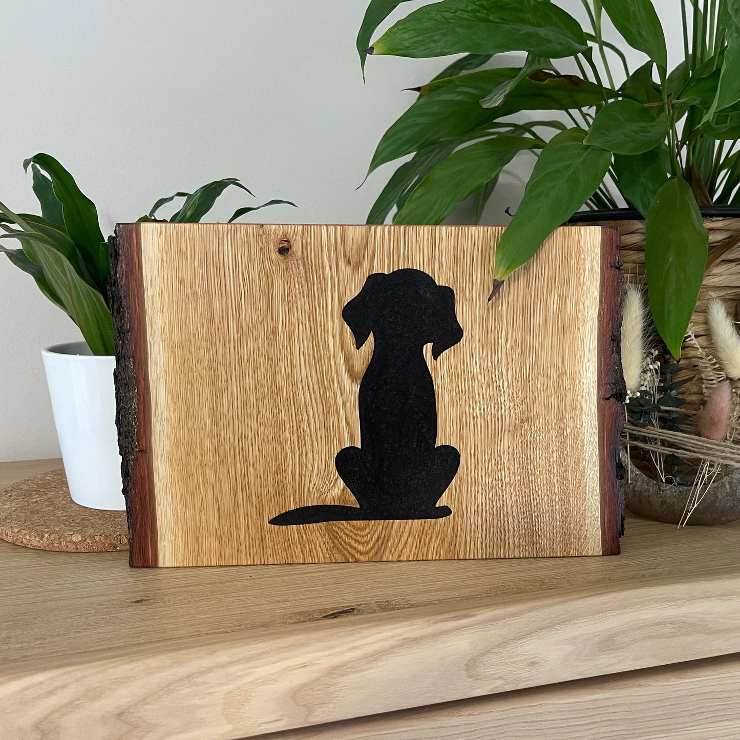 Epoxid Dekoboard Hund "schwarz"