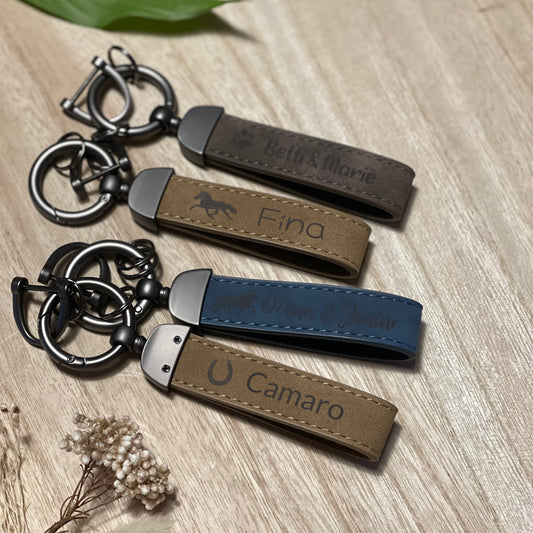 Individueller Schlüsselanhänger aus Kunstleder