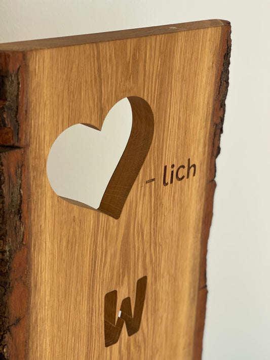 Eichenstele groß 01 - Unikat