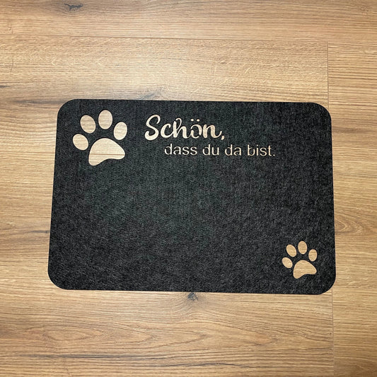 Tischset "Schön, dass du da bist" mit Pfote