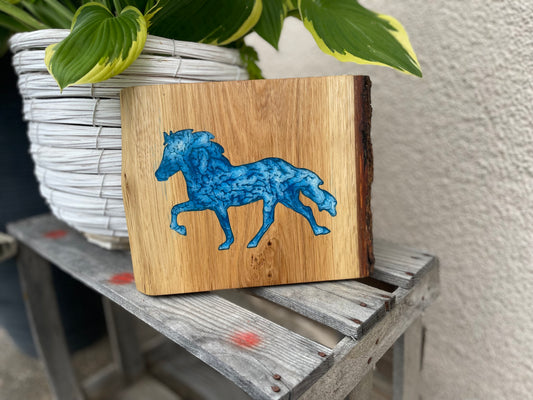 Epoxid Dekoboard Tölter "blau weiß 01"