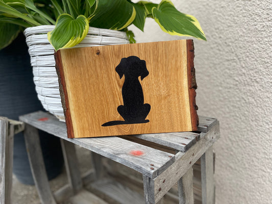 Epoxid Dekoboard Hund "schwarz"