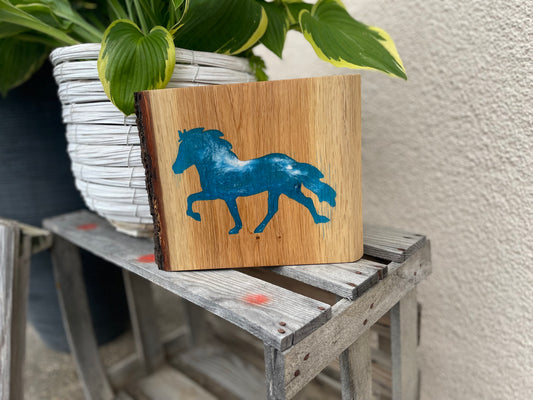 Epoxid Dekoboard Tölter, blau weiß 03