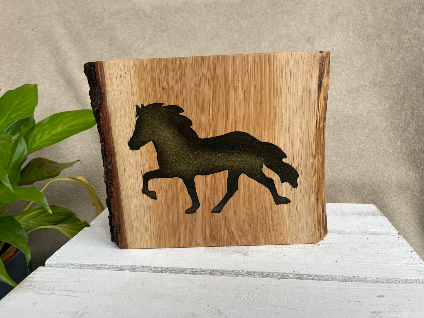 Epoxid Dekoboard Tölter "schwarz gold 03“