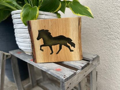 Epoxid Dekoboard Tölter "schwarz gold 03“