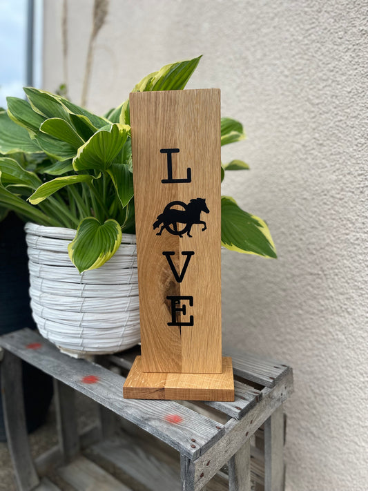 Epoxid-Stele "Love", schwarz 01