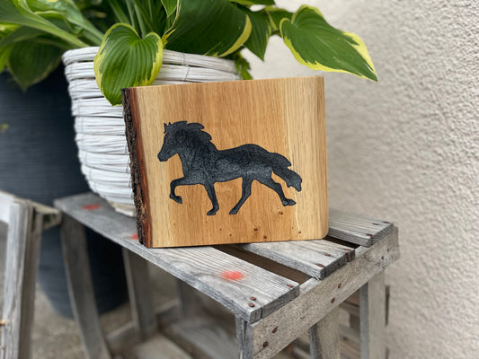 Epoxid Dekoboard Tölter "schwarz silber"
