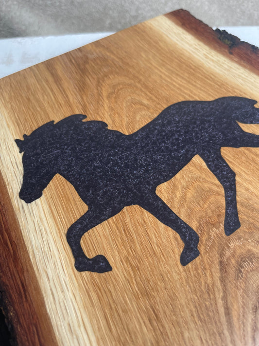 Epoxid Dekoboard Tölter "schwarz lila 02“