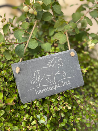 Schiefertafel "hereingetöltet"