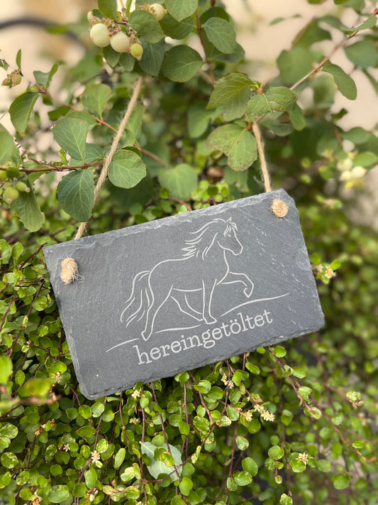 Schiefertafel "hereingetöltet"