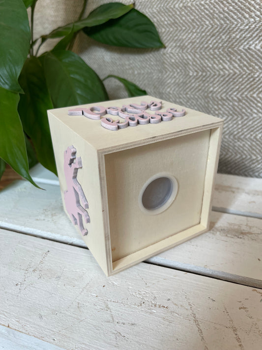 Spardose Ponykasse „rosa“