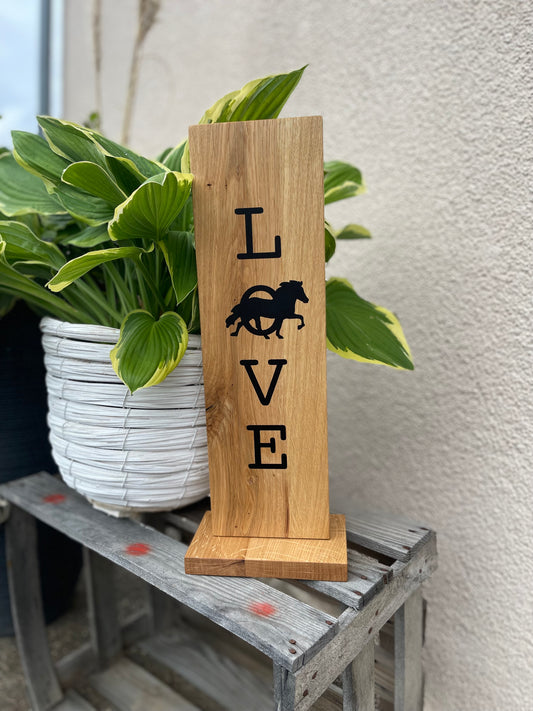 Epoxid-Stele "Love", schwarz 02