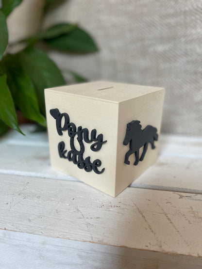 Spardose Ponykasse „schwarz“