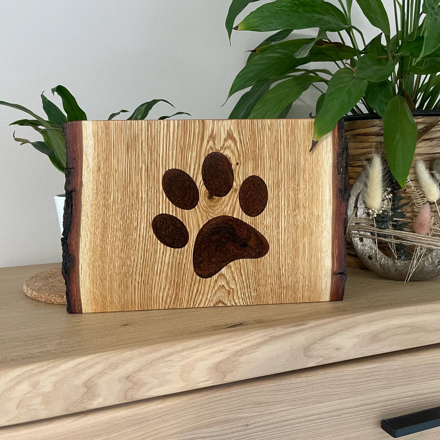 Epoxid Dekoboard Pfote "kupfer braun"