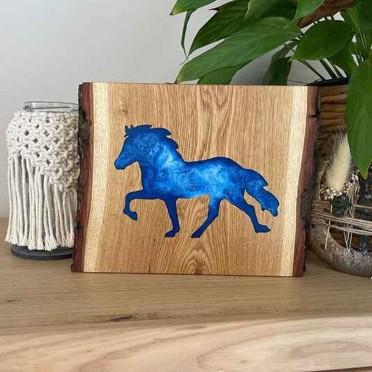 Epoxid Dekoboard Tölter "blau weiß 02"