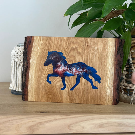 Epoxid Dekoboard Tölter "blau weiß rot 01"