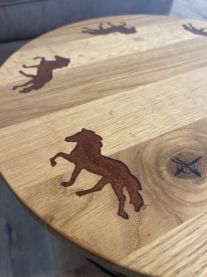 Epoxid Beistelltisch „Tölter“, kupfer