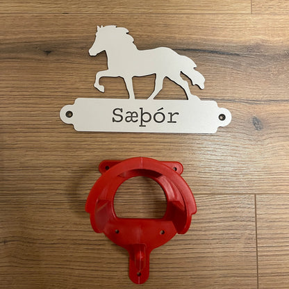 Individuelles Halfterschild, weiß