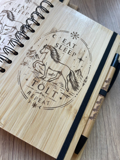 Notizbuch "eat sleep tölt repeat“