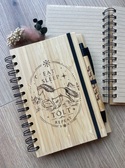 Notizbuch "eat sleep tölt repeat“