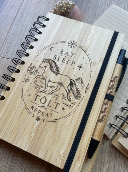 Notizbuch "eat sleep tölt repeat“