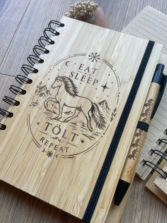 Notizbuch "eat sleep tölt repeat“