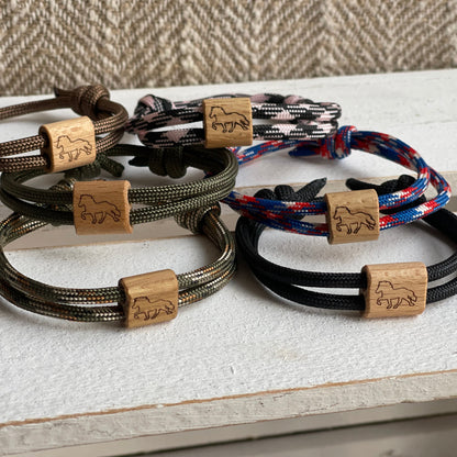 Paracordarmband mit Holzperle