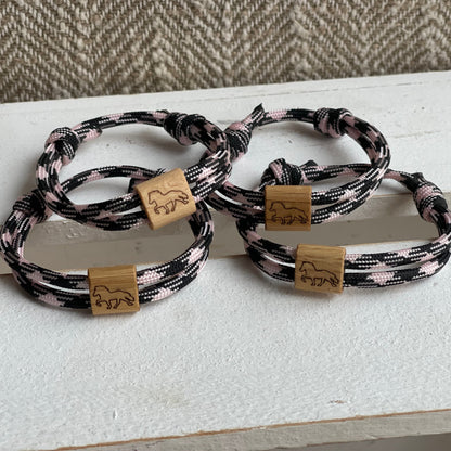 Paracordarmband mit Holzperle