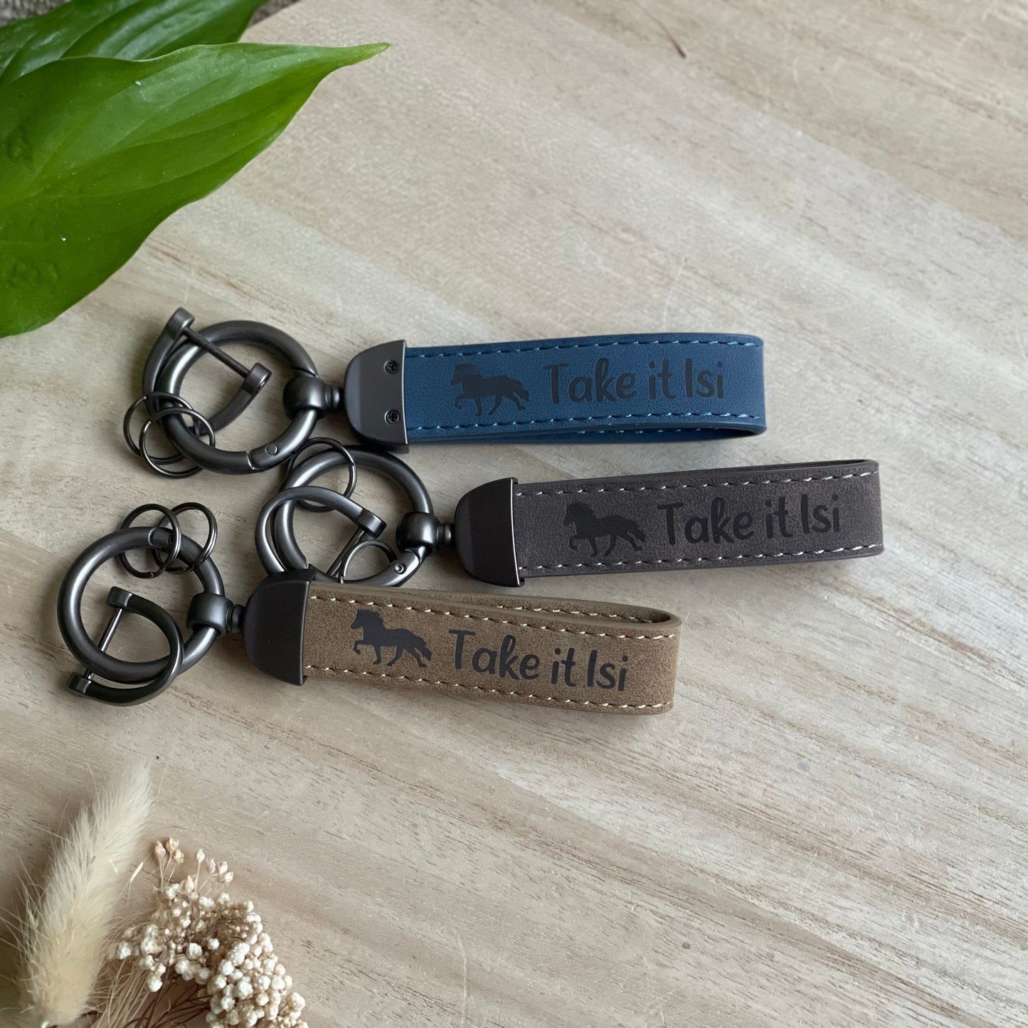 Schlüsselanhänger aus Kunstleder