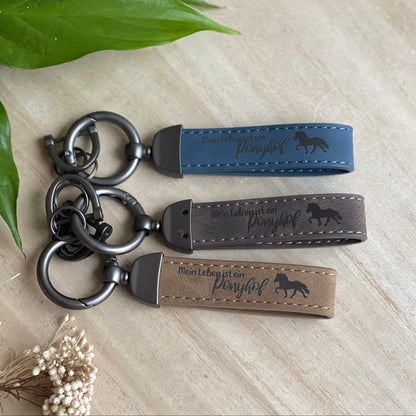 Schlüsselanhänger aus Kunstleder