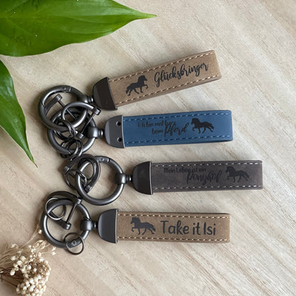 Schlüsselanhänger aus Kunstleder