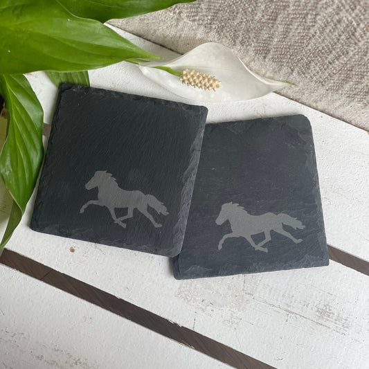 Untersetzer aus Schiefer mit Passer