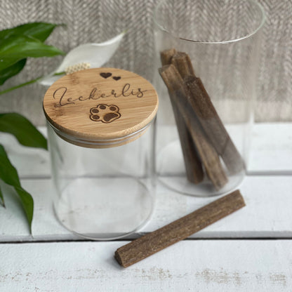 Leckerliglas mit Pfote