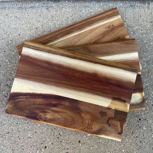 Vesperbrett "halber Tölter mit Herz", Akazie