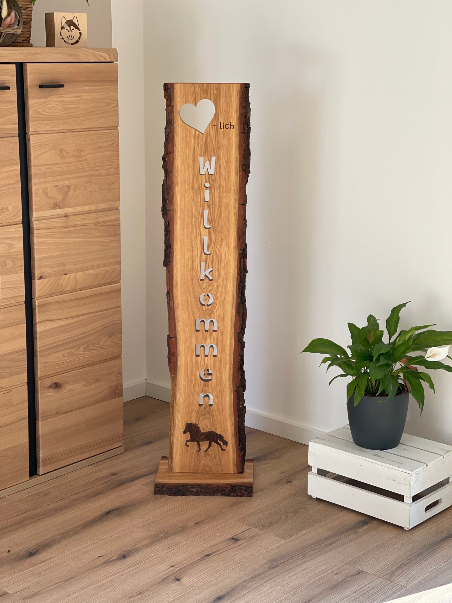 Eichenstele groß 01 - Unikat