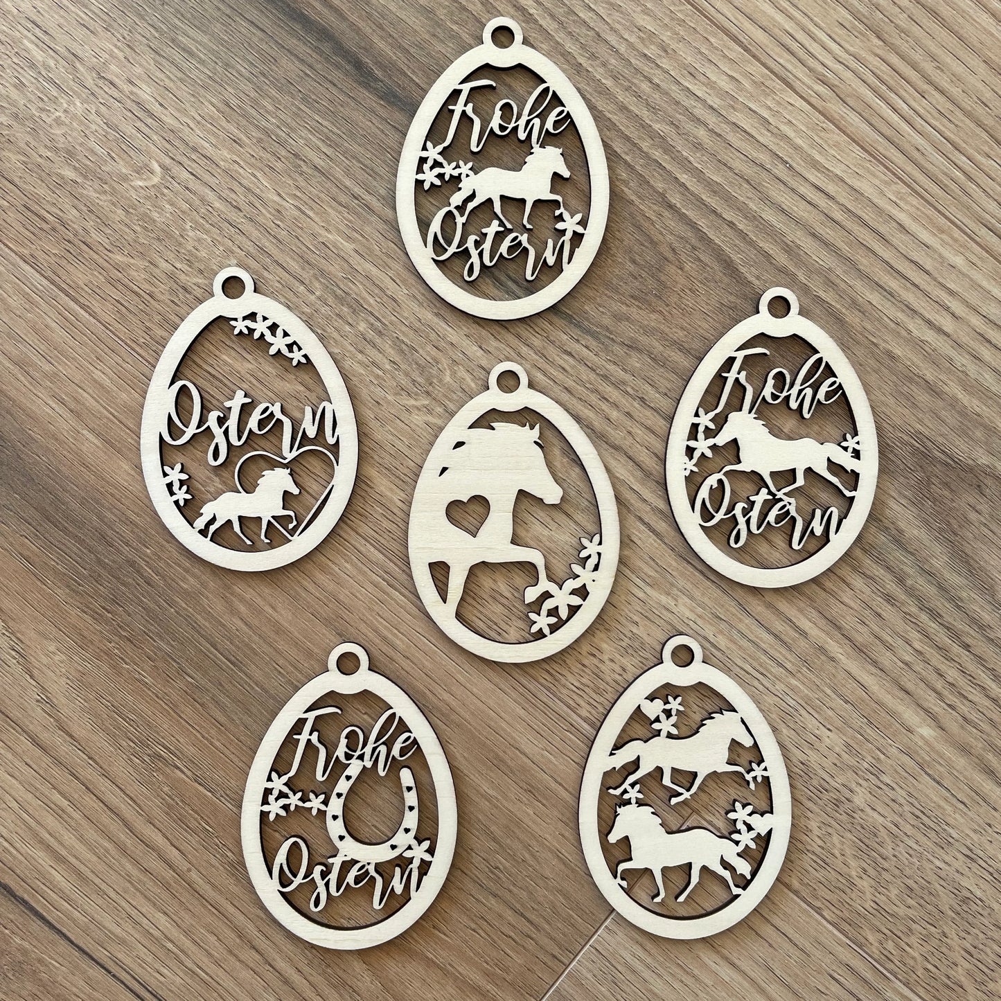 Osterschmuck "Islandpferd" 6er Set