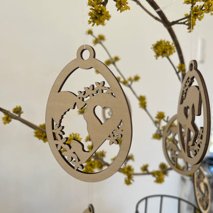 Osterschmuck "Pferd" 6er Set