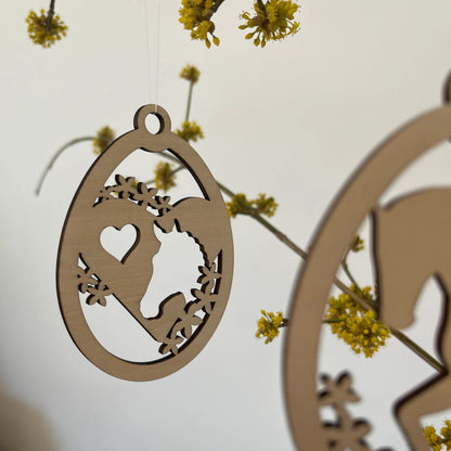 Osterschmuck "Pferd" 6er Set