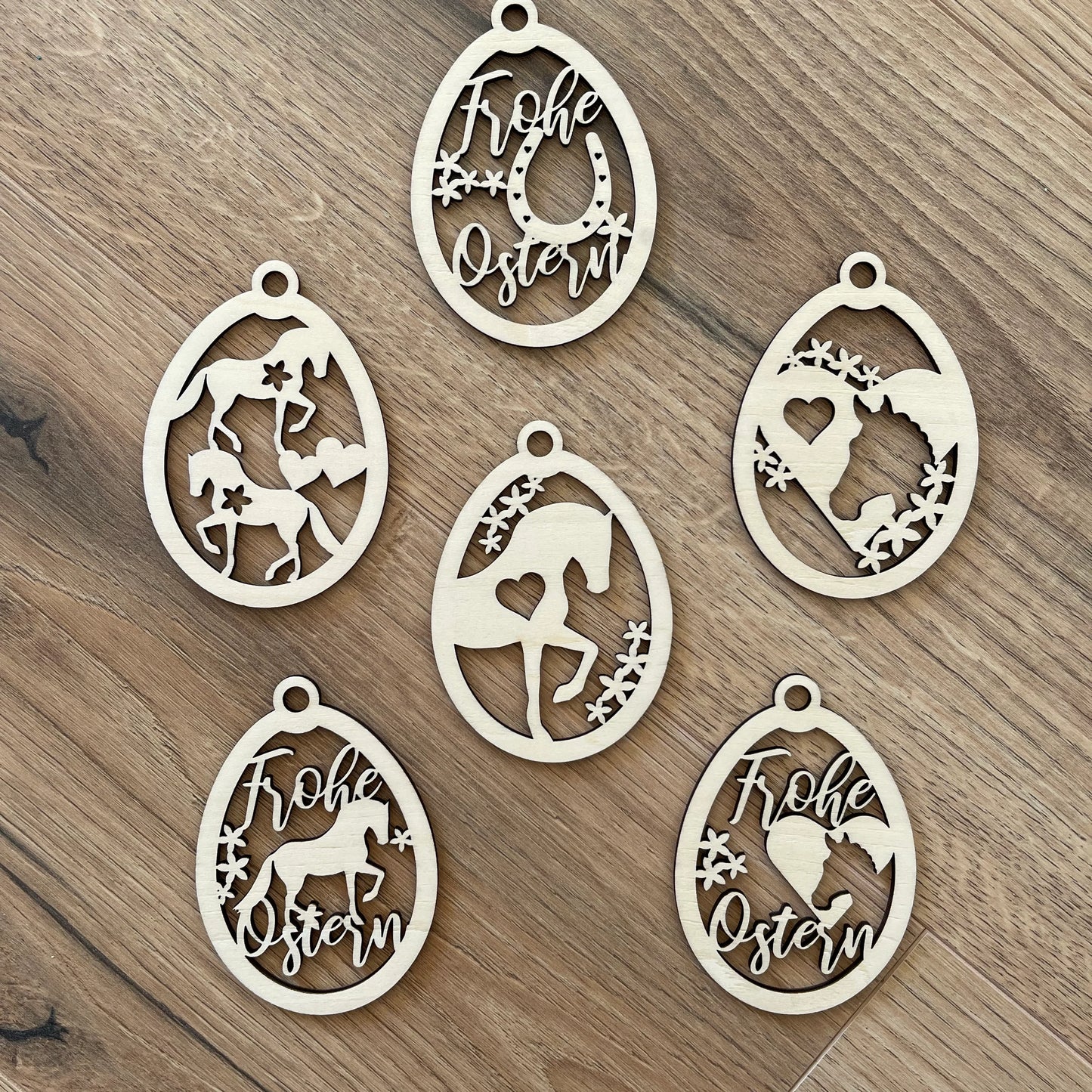 Osterschmuck "Pferd" 6er Set