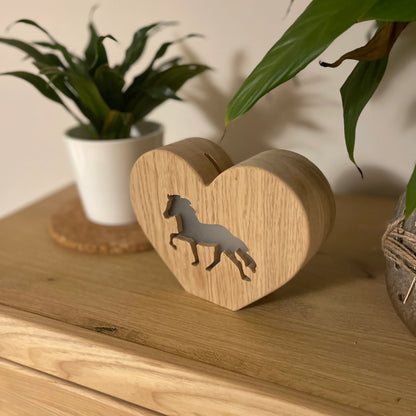 Spardose „Tölter“ aus Eichenholz