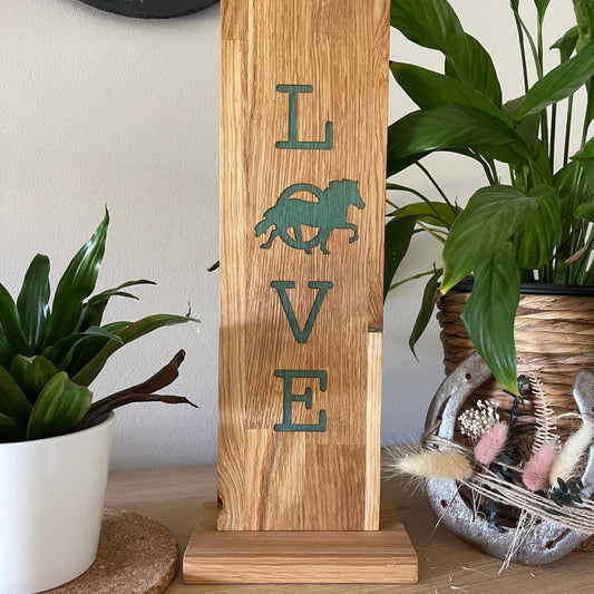 Epoxid-Stele "Love", grün