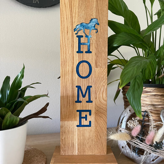 Epoxid-Stele "Home", blau weiß