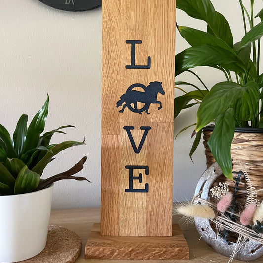 Epoxid-Stele "Love", dunkelblau