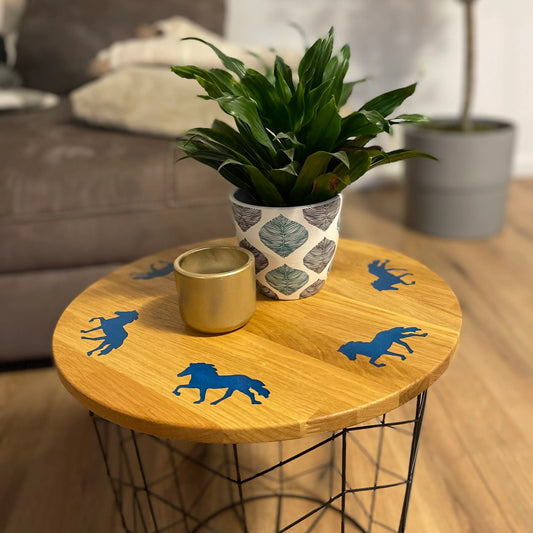 Epoxid Beistelltisch „Tölter“, blau