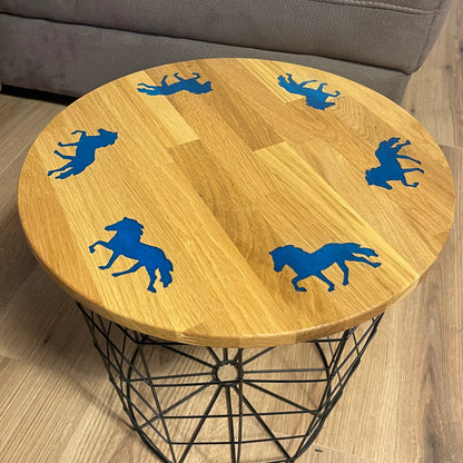 Epoxid Beistelltisch „Tölter“, blau