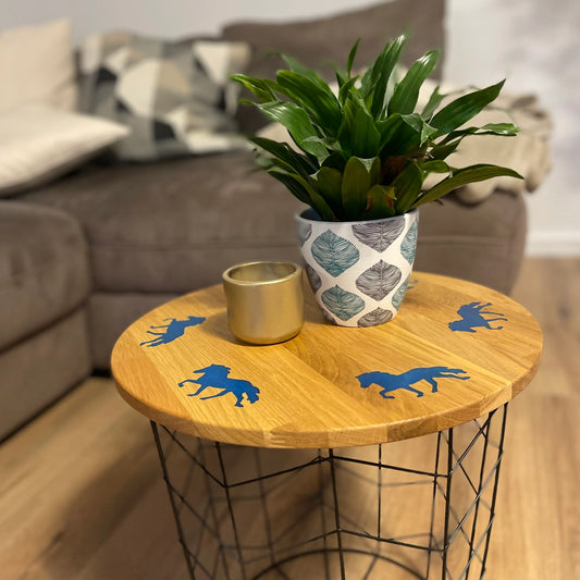 Epoxid Beistelltisch „Tölter“, blau