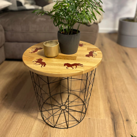 Epoxid Beistelltisch „Tölter“, weinrot