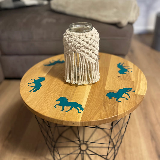 Epoxid Beistelltisch „Tölter“, türkis