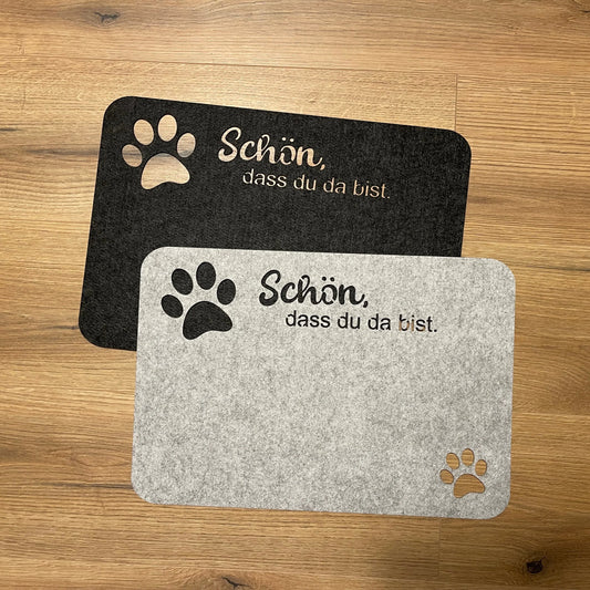 Tischset "Schön, dass du da bist" mit Pfote
